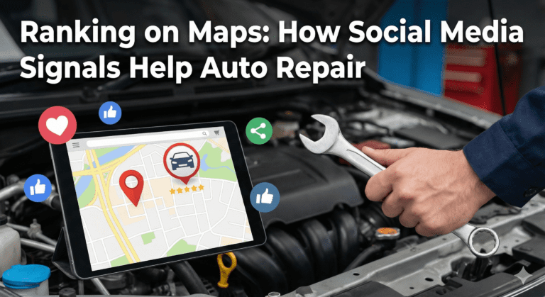 Ranking on Maps: How Social Media Signals Help Auto Repair
