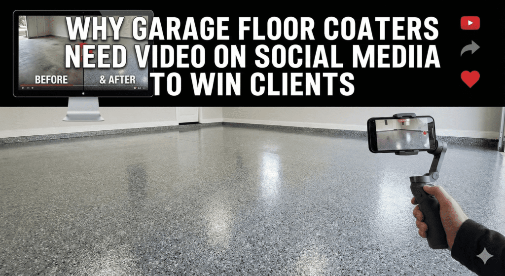 why garage floor coaters need video on social media