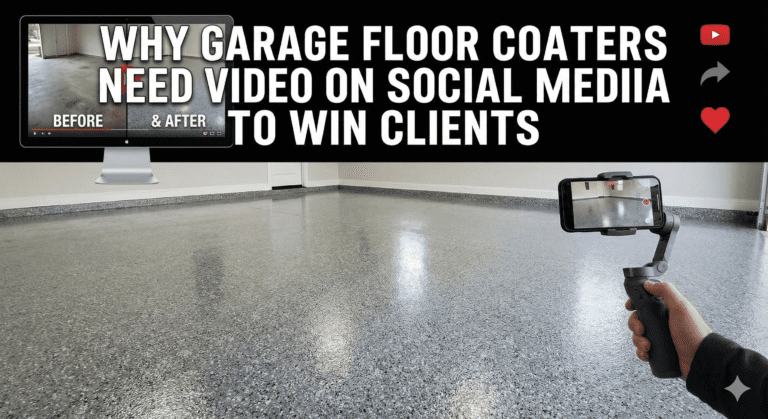 why garage floor coaters need video on social media